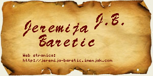 Jeremija Baretić vizit kartica